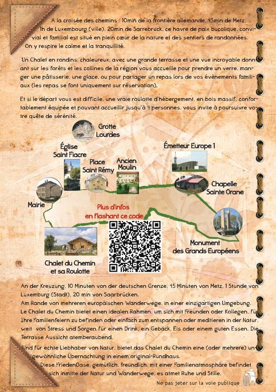 Le Chalet Du Chemin Et Sa Roulotte Berviller-en-Moselle Exteriör bild